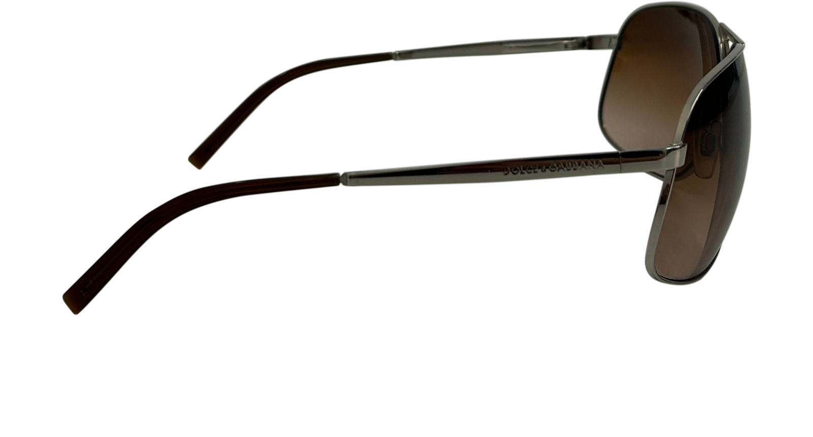 Dolce Gabbana Gafas de Sol, 50&euro;, Accesorios, Marrón, Metal - Gunmetal, Vista lateral